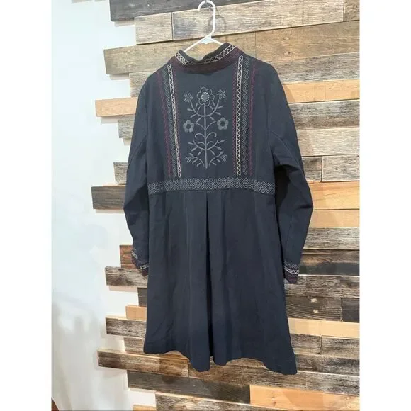 Gudrun Sjoden embroidered jacket coat sz Large - Picture 2 of 8